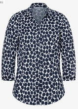 Load image into Gallery viewer, More &amp; More Navy/White Blouse
