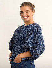 Load image into Gallery viewer, Willow Navy Spotty Top
