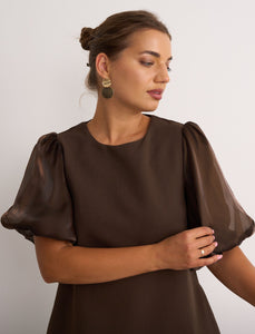 Carrie Chocolate Mini Dress