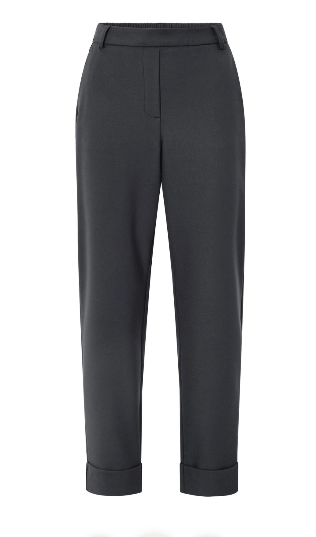 Yasmine Oyster Black Trousers