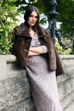 Load image into Gallery viewer, Fee G Nina Remi Faux Fur Coat Chocolate
