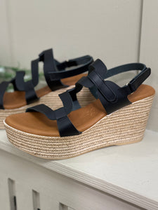 Tim and Simonson Flores Wedge Black