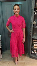 Load image into Gallery viewer, Mary Raspberry Lace Dress
