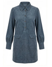 Load image into Gallery viewer, Faye Gamine Dress Steel Blue
