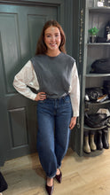 Load image into Gallery viewer, Yaya Sweater with Woven Sleeves
