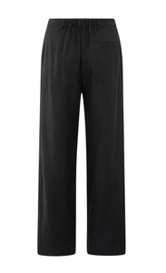 Yasmine Linen Mix Trousers Washed Black