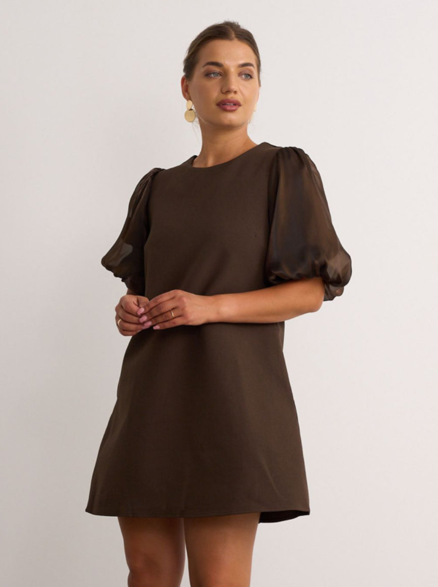 Carrie Chocolate Mini Dress