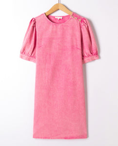 Chloe Pink Denim Dress