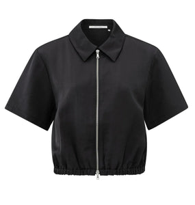 Yasmine Zip Bomber Washed Black