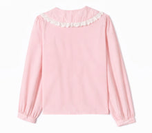 Load image into Gallery viewer, Quinn Frill Collar Shirt  Pink
