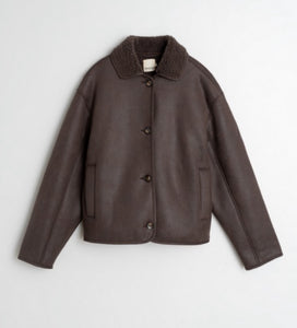 Nina Chocolate Shearling Jacket