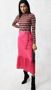 Emily Lovelock Pink Midi Skirt