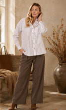 Load image into Gallery viewer, Feria Brown Pinstripe Shirt
