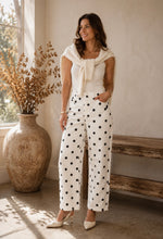 Load image into Gallery viewer, Lara Polka Barrel Jean in White
