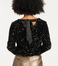 Load image into Gallery viewer, Sadie Black Sparkle Top
