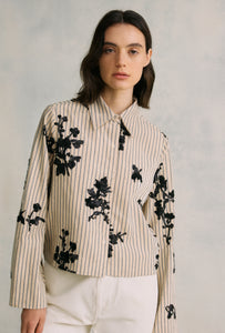 Connie Stripe blouse with Sequins