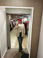Load image into Gallery viewer, Chloe Beige Gathered Sleeve Blazer
