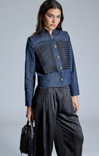 Load image into Gallery viewer, Allegra Braid Detail Denim Jacket

