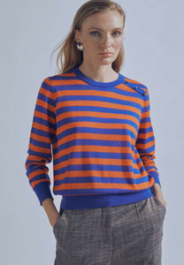 Maite Blue & Orange Stripe Jumper
