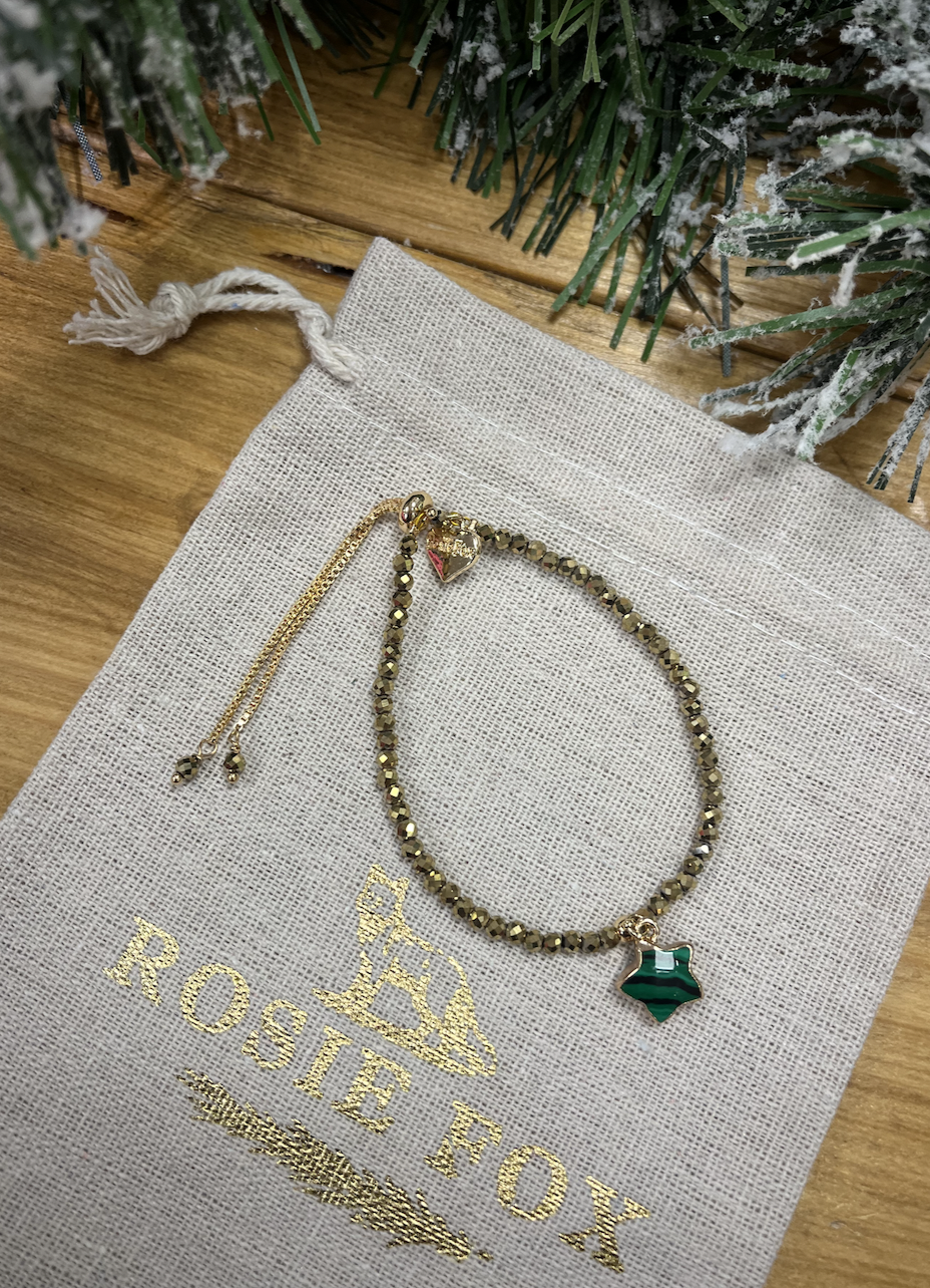 Rosie Fox Malachite Adjustable Bracelet