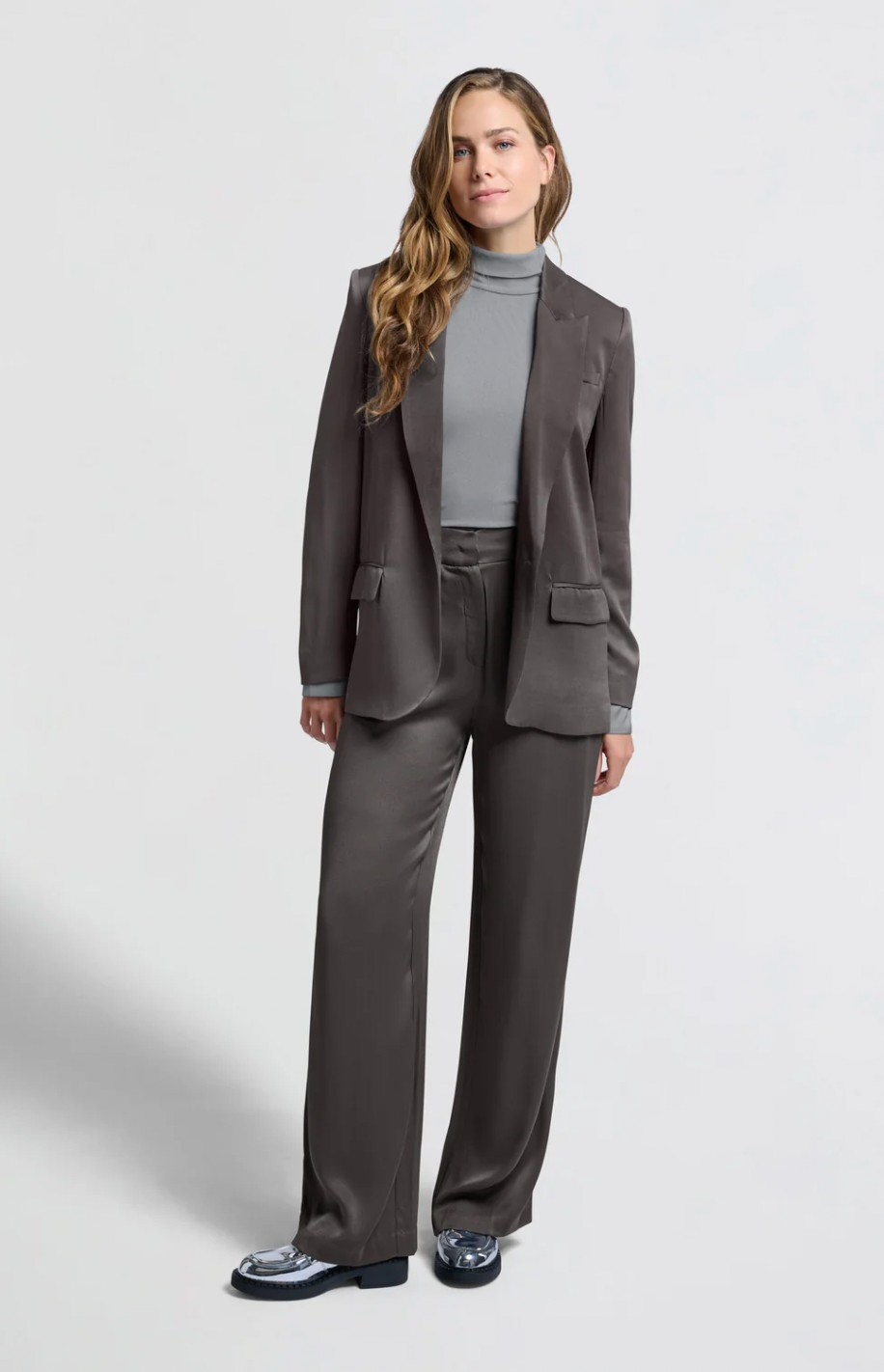 Yasmin Wide-Leg Satin Trouser