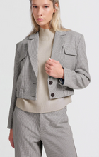 Load image into Gallery viewer, Yasmine Check Cropped Blazer
