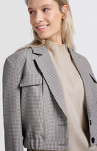 Load image into Gallery viewer, Yasmine Check Cropped Blazer
