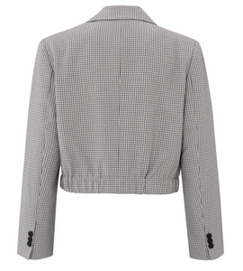 Yasmine Check Cropped Blazer