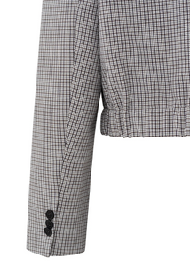 Yasmine Check Cropped Blazer