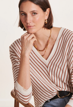 Load image into Gallery viewer, Faye Stripe V-Neck Jumper
