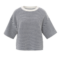 Load image into Gallery viewer, Yasmine Stripe Fluffy Sweater
