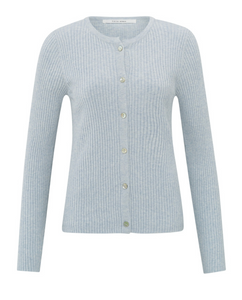 Yasmine Faux Layered Ribbed Cardi