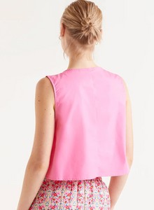 Clara Pink Top with Buttons