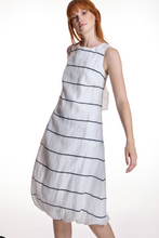 Load image into Gallery viewer, Allegra Striped White Balloon Dress
