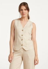 Load image into Gallery viewer, Sophia Pinstripe Linen Waistcoat
