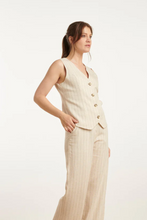 Load image into Gallery viewer, Sophia Pinstripe Linen Waistcoat
