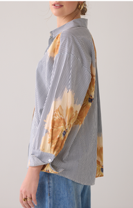 Selena flower stripe blouse