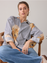 Load image into Gallery viewer, Selena flower stripe blouse
