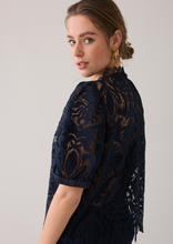 Load image into Gallery viewer, Selena Navy Lace Top
