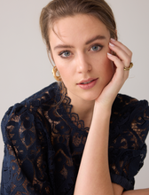 Load image into Gallery viewer, Selena Navy Lace Top
