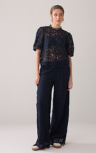 Load image into Gallery viewer, Selena Navy Lace Top

