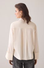Load image into Gallery viewer, Selena  Folded Cuff Blouse Ivory
