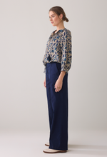 Load image into Gallery viewer, Selena  Navy Stretch Trousers
