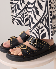 Load image into Gallery viewer, Selena Black Stud Sliders
