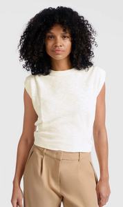 Yasmine Sleeveless White Top