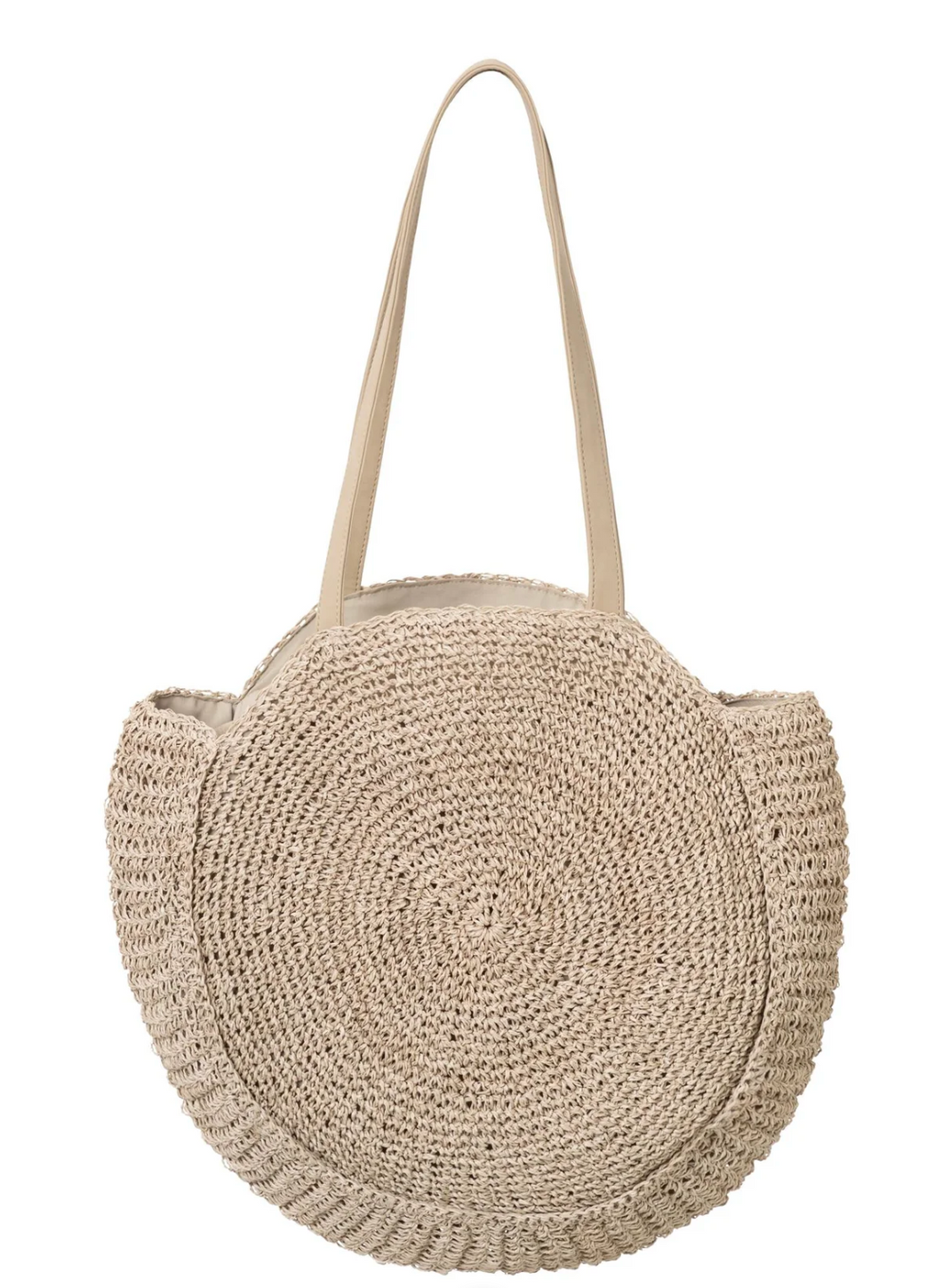Yasmine Round Woven Tote Bag