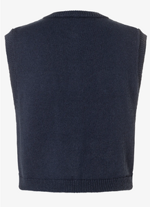 More and More Navy Sleeveless Cardi