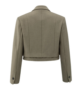 Yasmine Cropped blazer with drawstring hem