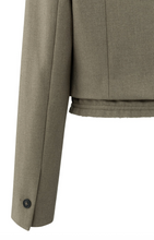 Load image into Gallery viewer, Yasmine Cropped blazer with drawstring hem
