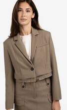 Load image into Gallery viewer, Yasmine Cropped blazer with drawstring hem
